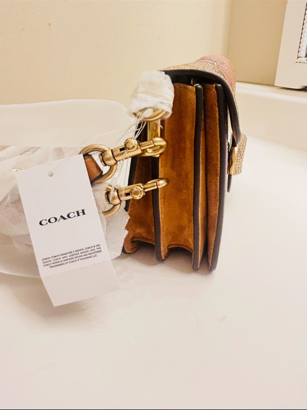 Coach Rainbow Crystal Tabby Shoulder Bag 26 - Picture 13 of 14